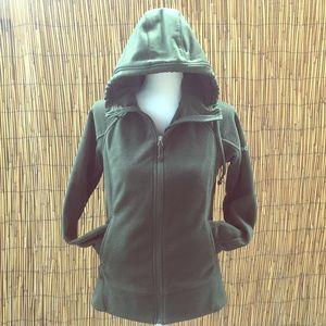 Olive Columbia fleece hooded jacket